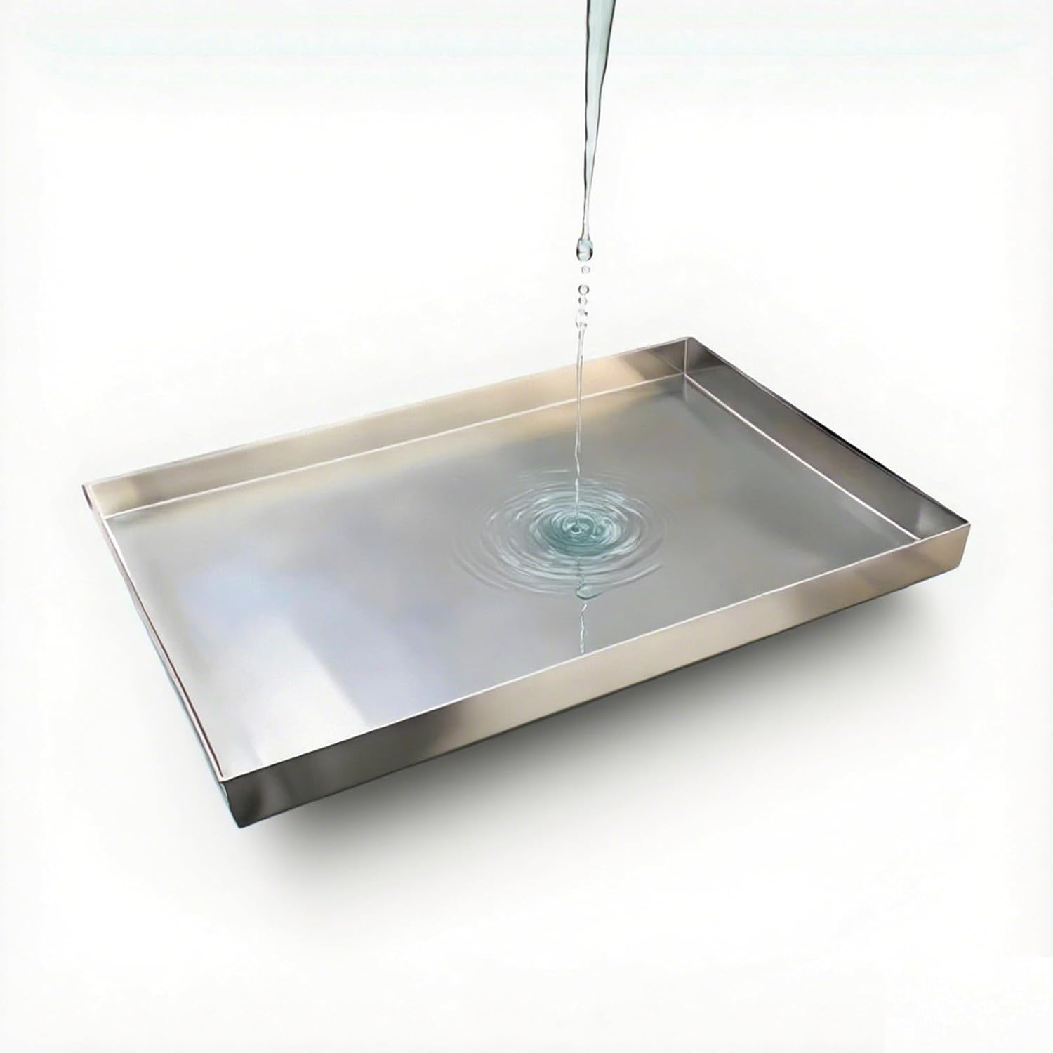 304 Stainless Steel Drain Pan, Heavy-Duty Spill Containment Tray for Kitchen, Garage, Warehouse, Durable Drainage Solution