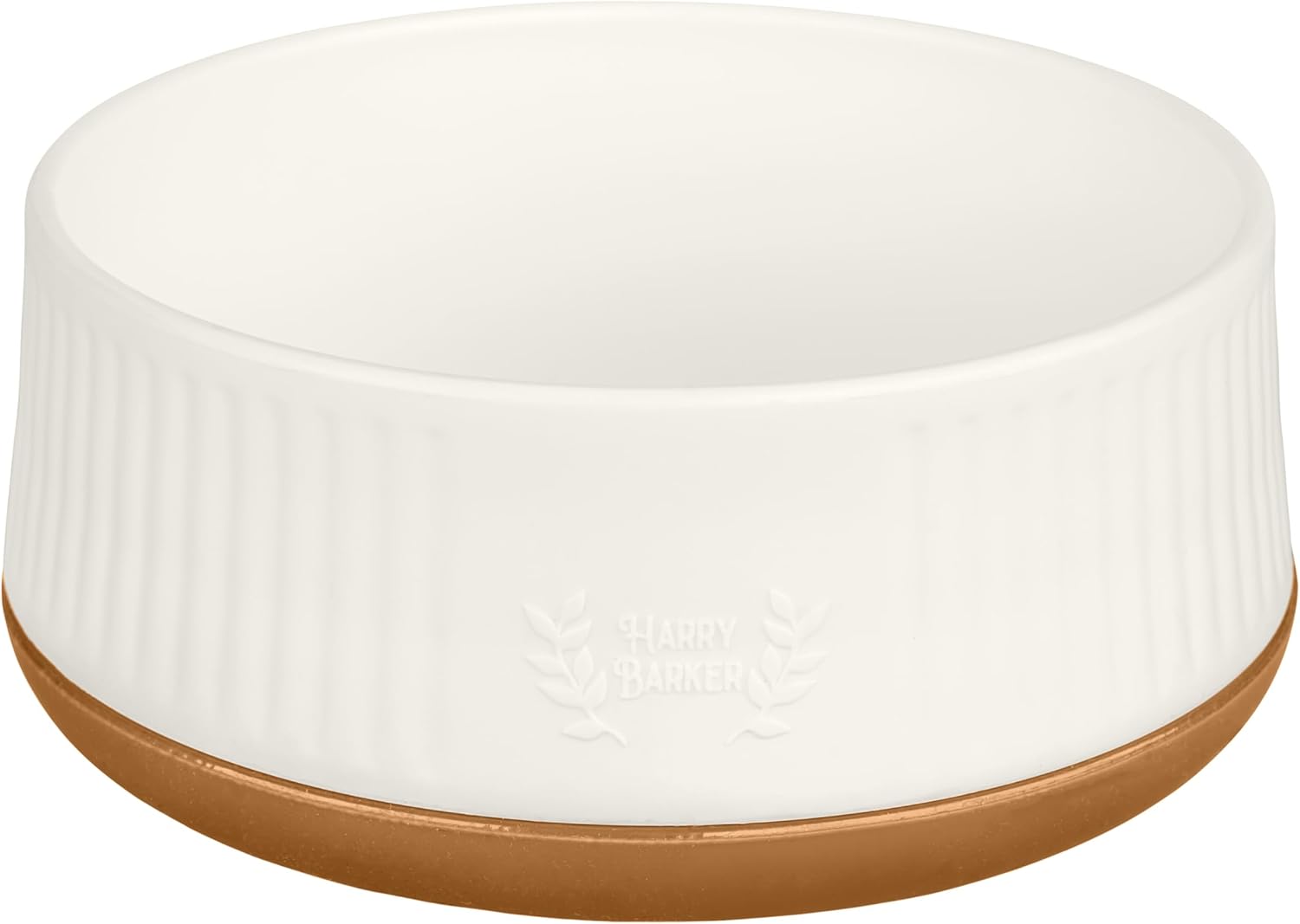 Harry Barker Large Modern Dog Bowls, 2-Pack Eco-Friendly Plastic Pet Food & Water Bowls, Non-Slip Base, Dishwasher Safe, BPA-Free, Neutral Design, Holds 9 Cups Each