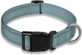 Reflective Dog Collar with Buckle Adjustable Safety Nylon Collars for Small Medium Large Dogs, Grey XS