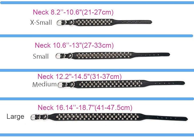 Spiked Dog Collar Soft Pu Leather Mushrooms Rivet Spike Studded Puppy Adjustable Pet Collars for Small Breeds (M, Brown)
