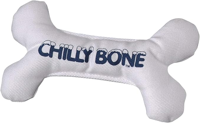 Multipet Chilly Bone Dog Toy - Vanilla-Scented Canvas Freezable Teething Toys - Frozen Toy for Chewing & Playing - Freezable Dog Toys (1 Count, 5.5”)