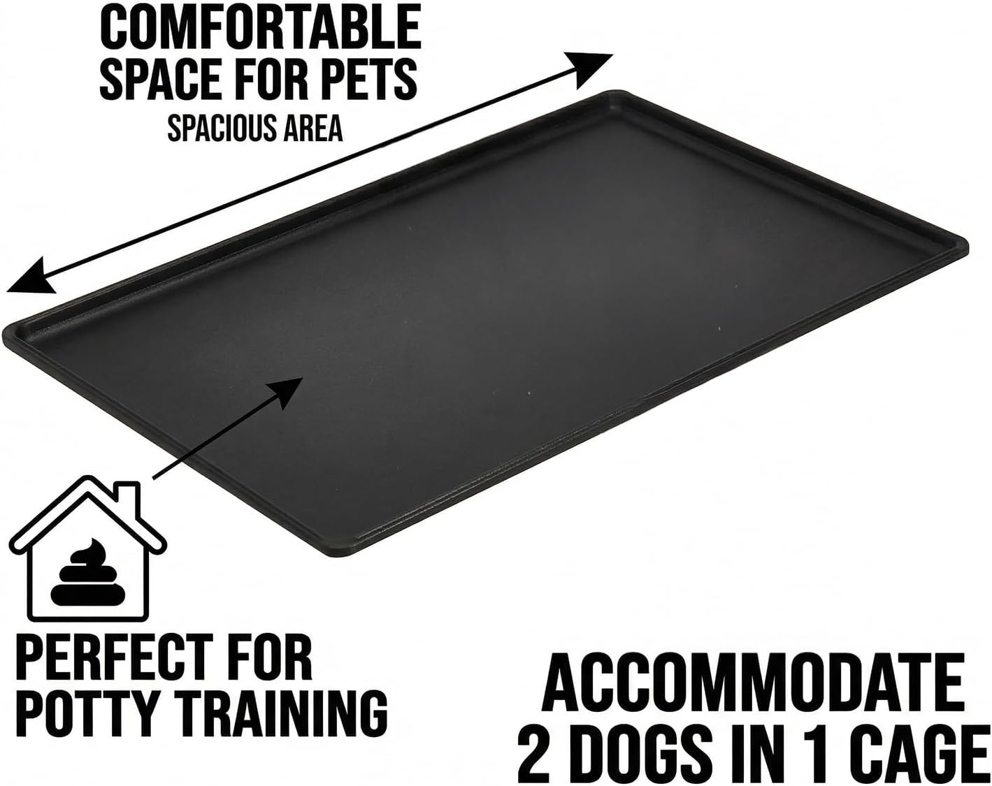 Replacement Tray for Dog Crate Pans Medium 30 Inch Plastic Bottom Pan for Pet Kennel Crate Liner Trays
