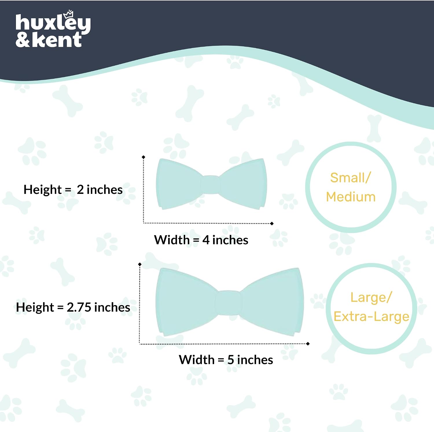 Huxley & Kent Pet Bow Tie for Dogs & Cats - 4th of July Adjustable Hook & Loop Collar Accessory - Cute & Comfortable for Holidays & Celebrations - Patriot Stars, Large | Hook & Loop Attaches to Any Collar, Soft Polyester, Lightweight & Machine Washable