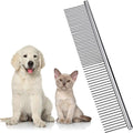 Dog Combs for Grooming, Metal Cat Comb for Long Haired | Removing Tangles and Knots, Professional Grooming Tool for Long Haired Dog, Cat and other pets