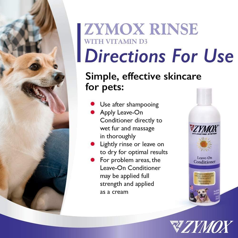 PET King Brands ZYMOX Leave-in Conditioner with Vitamin D3 for Cats & Dogs, 12oz