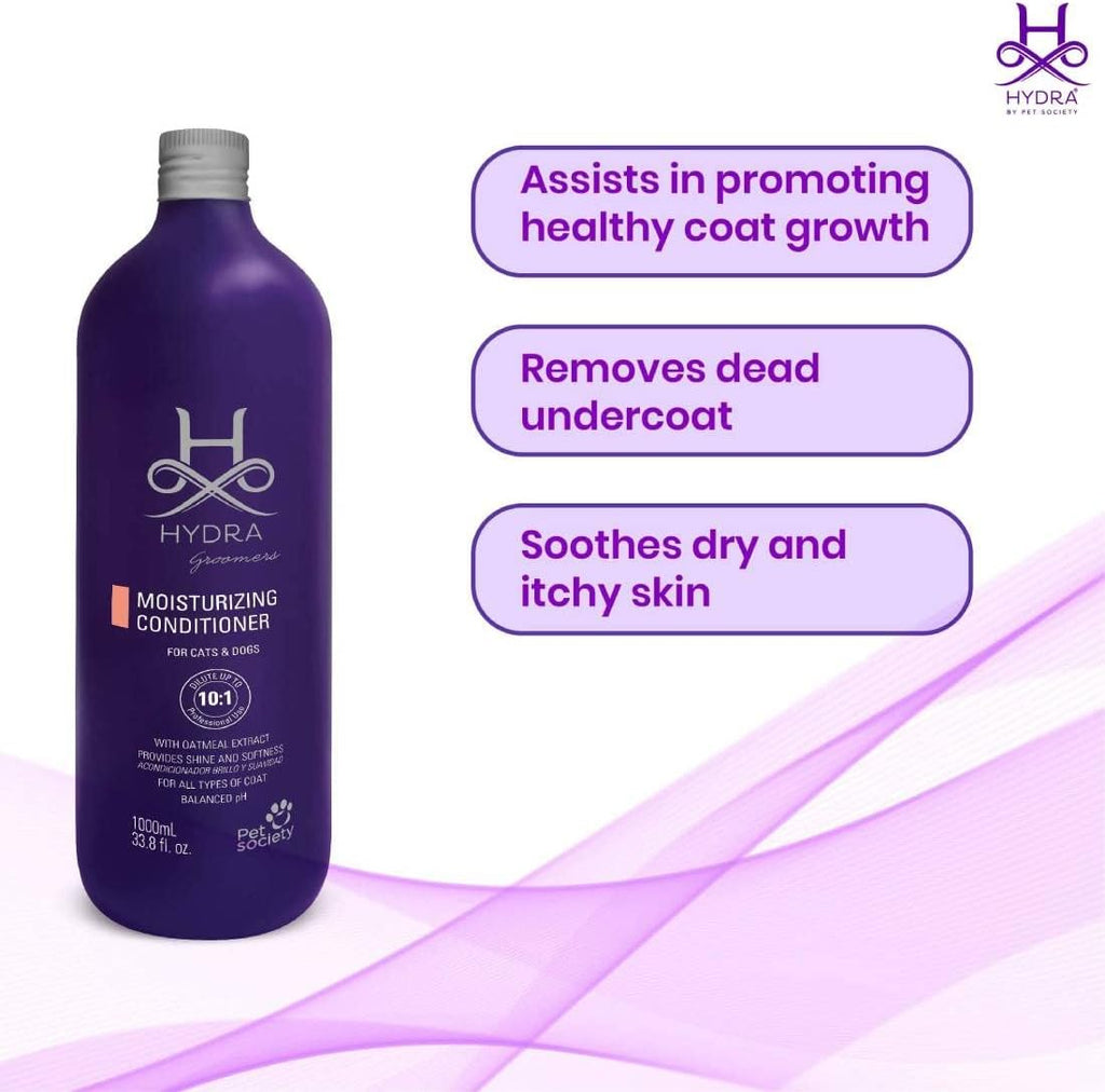 Hydra Professional Moisturizing Dog Conditioner, Oatmeal Hair Conditioner for Dogs and Cats, Suitable for All Breeds and Coat Types, Promotes Shine