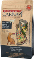 CARNA4 Air Dried Dog Food, Goat Recipe, Grain-Free, 2.2 Pound | Pastured Goat, Liver & Sprouted Seeds, Quick-Baked & Never Extruded, Easy-Chew, No Synthetic Vitamins or Minerals