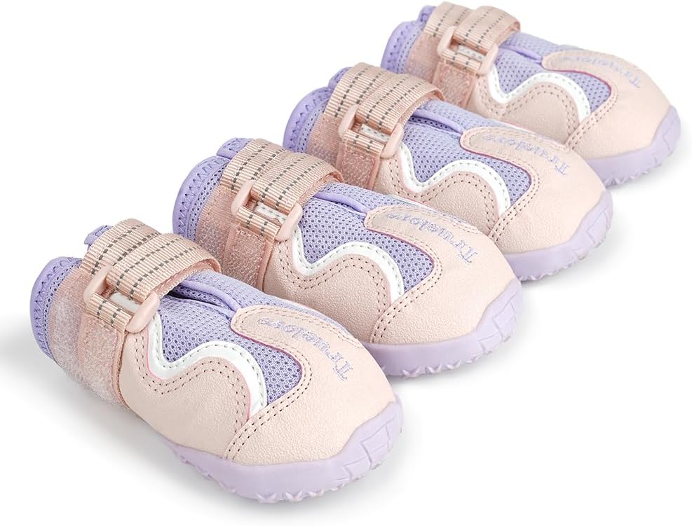 Truelove Dog Boots,Waterproof Pet Shoes with Reflective Straps for Paw Protectors Small Medium Large Dog Summer Winter Snow Outdoor Walking