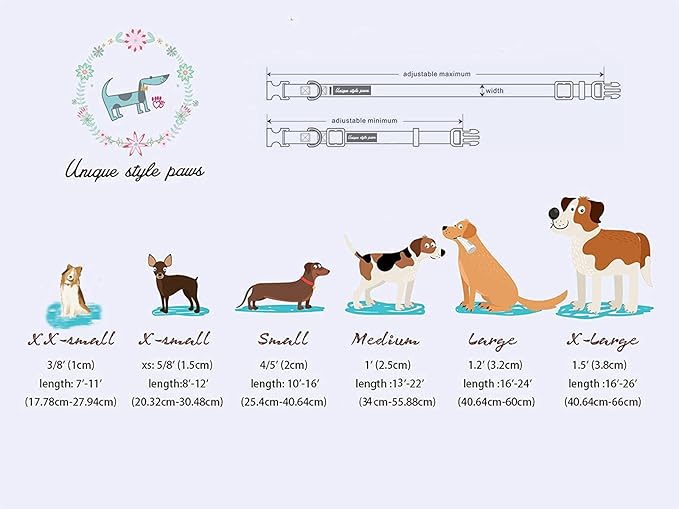 Unique style paws Dog Collar Metal Buckle Collar for Winter Christmas Gingerbread for Small Medium Large Boys Girls Dogs