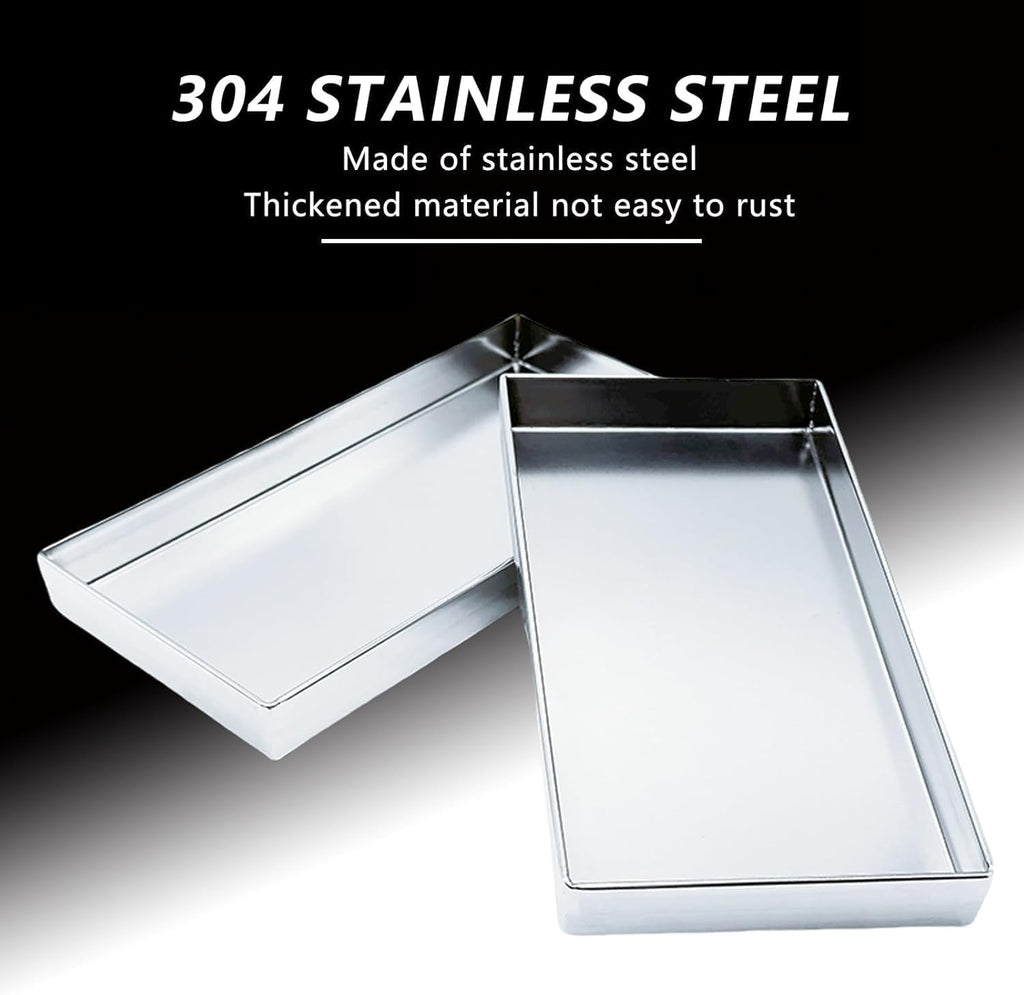 Stainless Steel Replacement Tray for Dog Crate Pet Cage Floor Pan Condensate Pan Welded Water Tight Leak Chew(100x60cm(39x24in)) 90x60cm(36x24in)