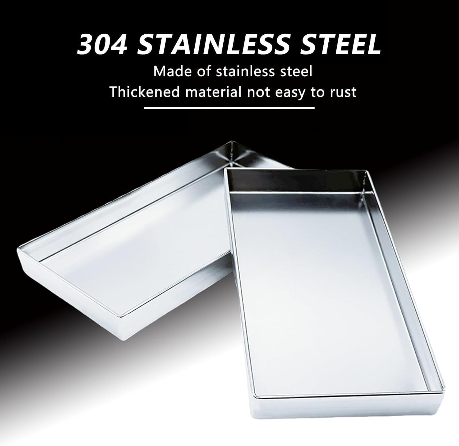 Stainless Steel Replacement Tray for Dog Crate Pet Cage Floor Pan Condensate Pan Welded Water Tight Leak Chew(100x60cm(39x24in)) 90x60cm(36x24in)