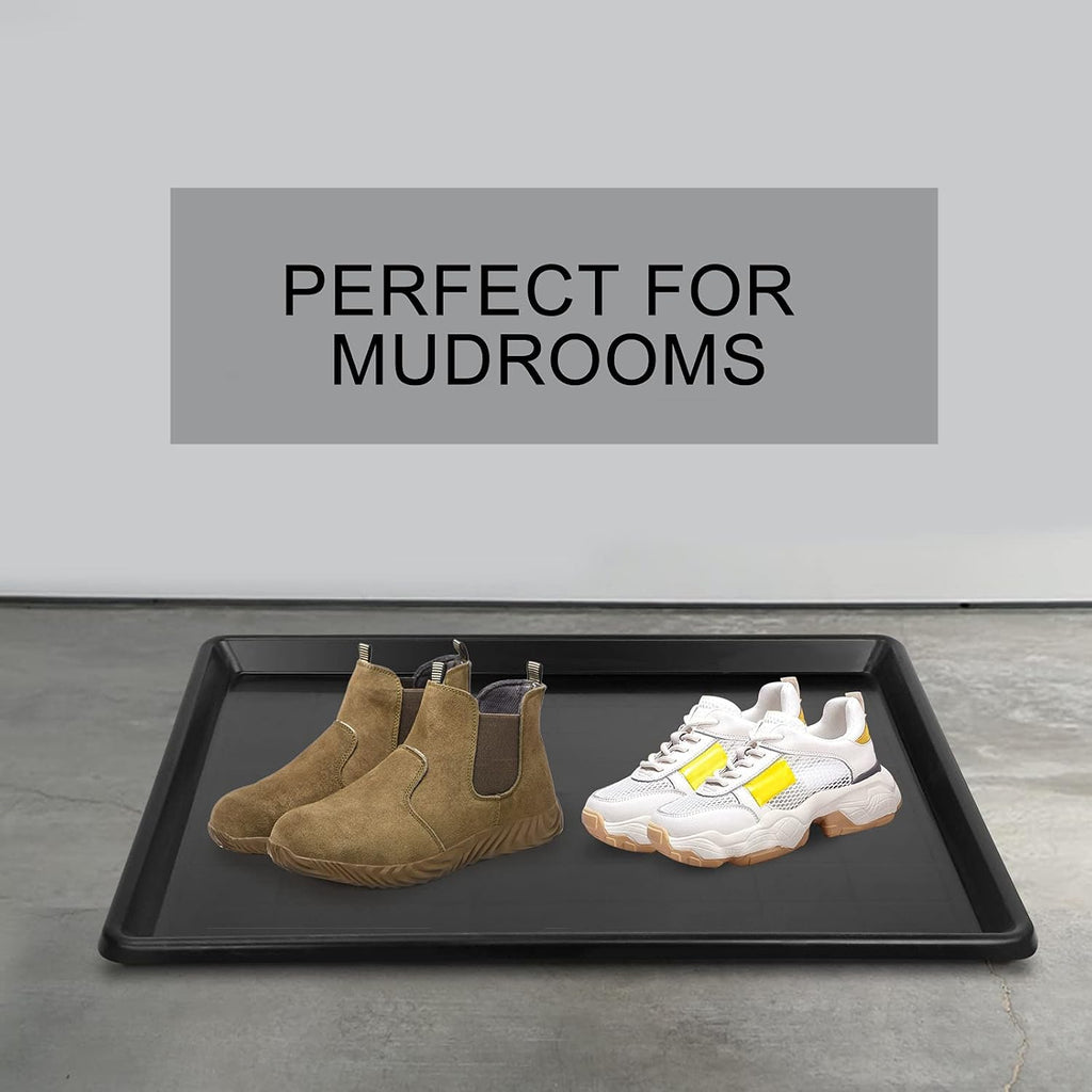 2 Piece 32inch Replacement Pan for Dog Crate - Plastic Bottom Pan, Multi-Purpose Boot Mat, Indoor/Outdoor Waterproof Shoe Tray, Floor Protection, Dog and Cat Food Bowls