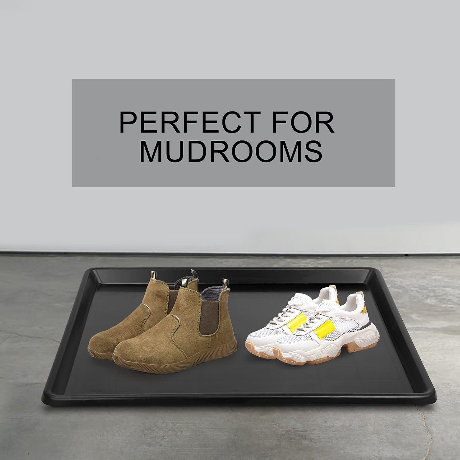 2 Piece 32inch Replacement Pan for Dog Crate - Plastic Bottom Pan, Multi-Purpose Boot Mat, Indoor/Outdoor Waterproof Shoe Tray, Floor Protection, Dog and Cat Food Bowls