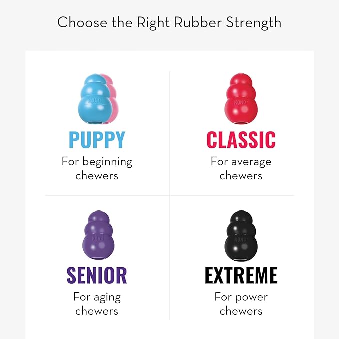 KONG - Puppy Toy - Natural Teething Rubber - Fun to Chew, Chase and Fetch ( Colors May Vary)