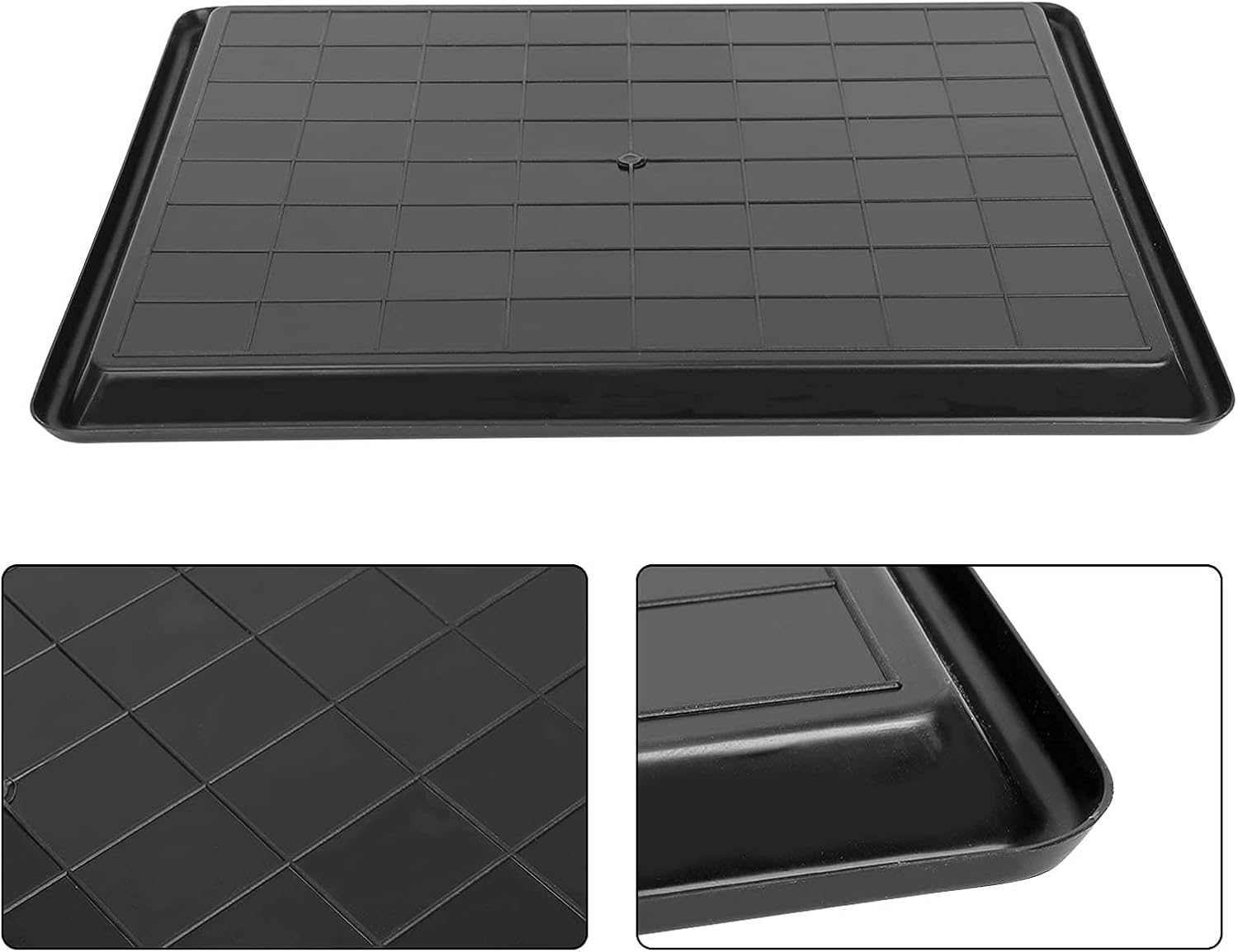 2pcs 26.77"x20.47" Replacement for Dog Crate Plastic Cage Bottom Pan Multi-Purpose Boot Mat Shoe Tray Indoor Outdoor Waterproof, Dog and Cat Rabbit Food Bowls Floor Liners