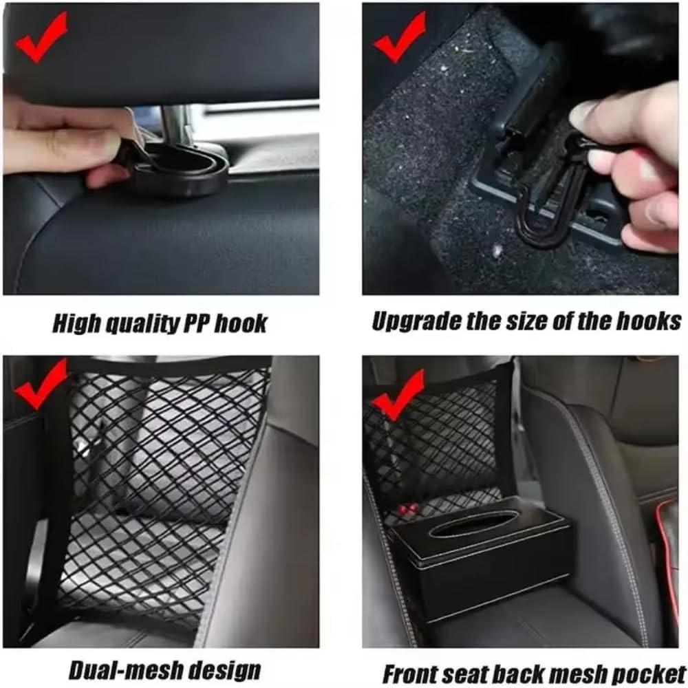 Dog Car Barrier Mesh Net for BMW X1 X2 X3 X4 X5 X6 X7 | Upgraded flexible netting. Dual mesh storage. Breathable pet barrier. Easy to install.