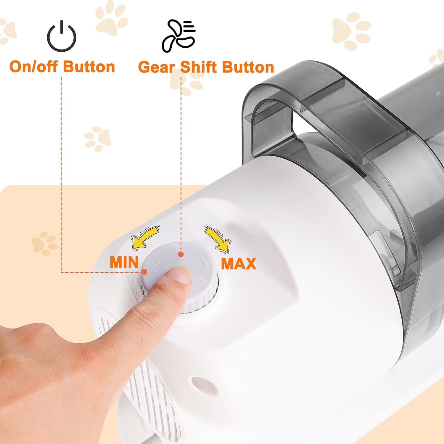 Dog Grooming Vacuum Kit & Pet Clipper - 6-in-1 Shedding Brush with 99% Hair Suction, 6 Grooming Combs Included