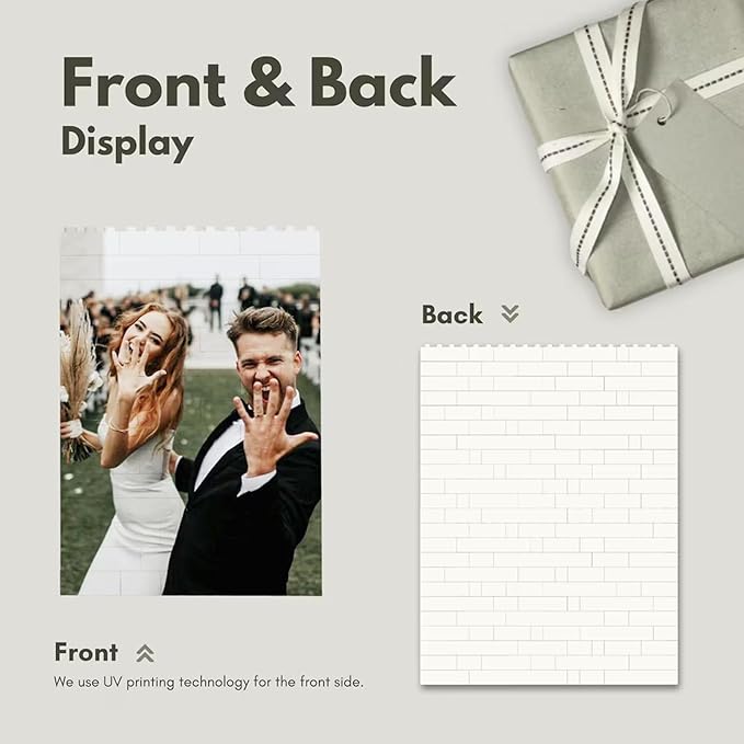 NAZENTI Custom Photo Building Block Gift For Her For Best Friends, Personalised Best Friend Photo Gift for Besties, Birthday Present For Her, Friendship Keepsake Building Block for Valentine