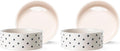 Fringe Studio Memento DOT Medium Stoneware Pet Bowl, PetShop Collection (633201) (Pack of 2)
