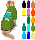 Personalized Dog Hoodie Customized with Name Photo Pet Warm Sweater Hoodie for Medium Large Dogs & Cat Puppy, OliveDrab, S