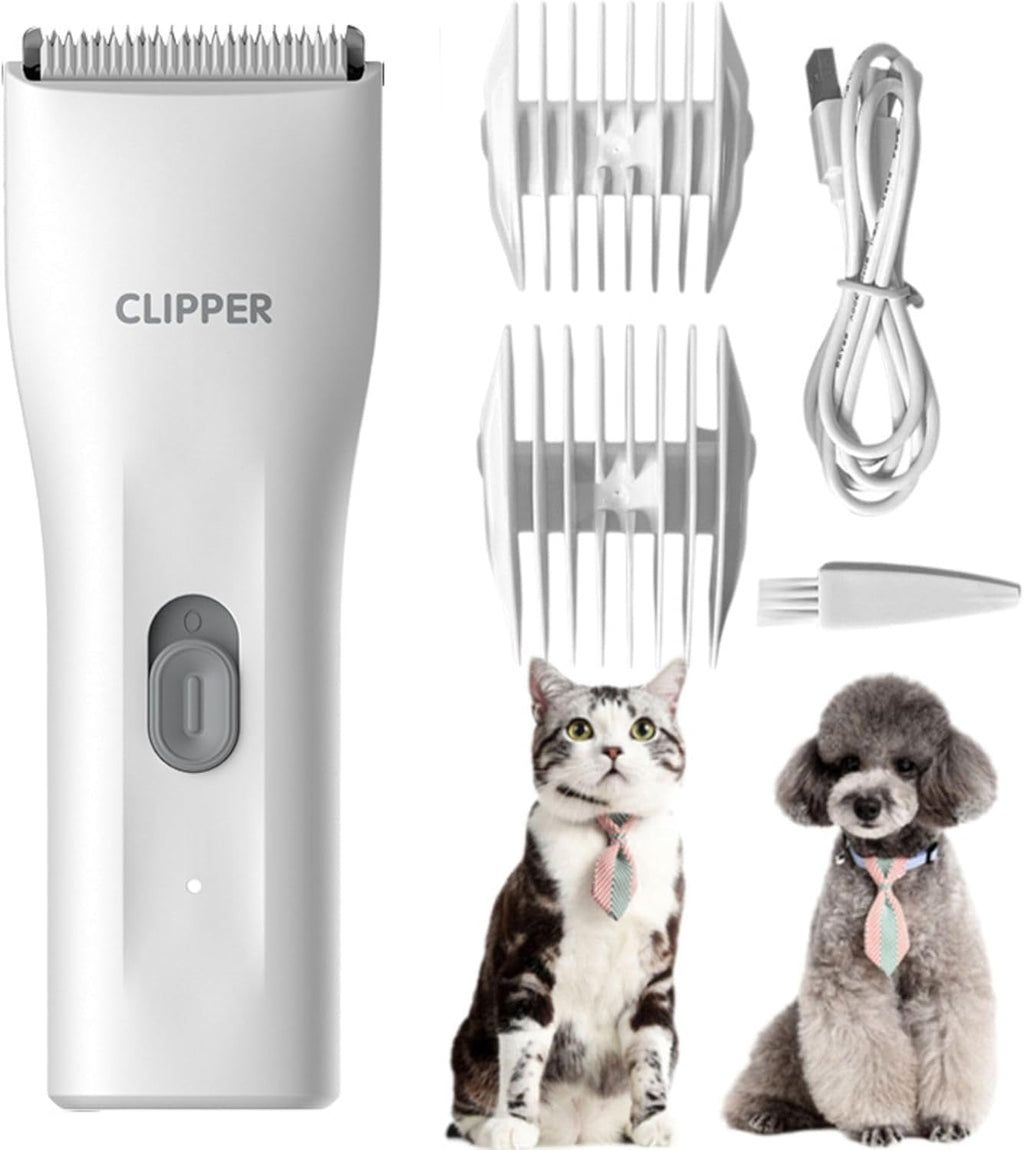 Dog Grooming Kit Clipper for Thick Coat | Low Noise, Cordless Cat Hair Trimmer, Rechargeable Shaver Pet Grooming Tools
