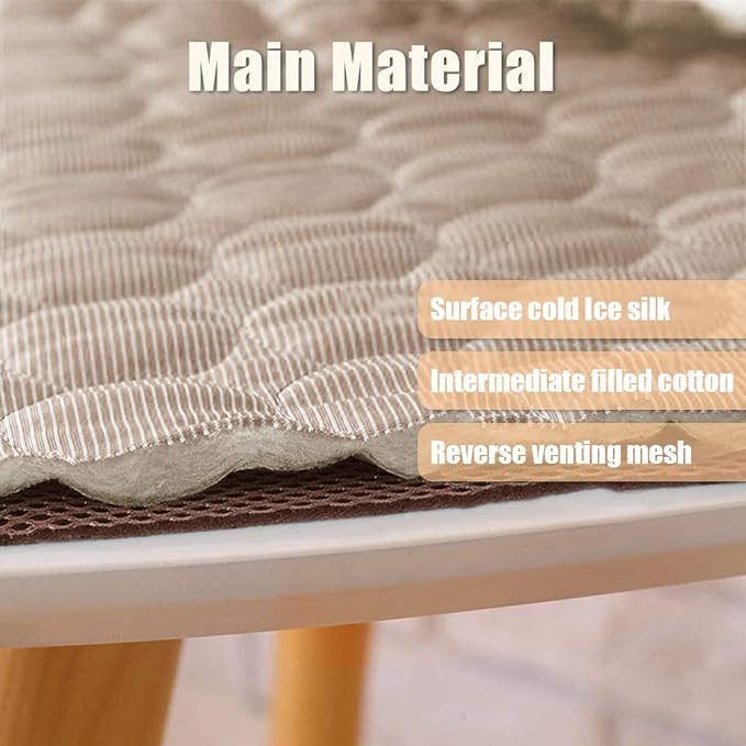 Washable Dog Cooling Mat - Ice Silk Pet Self Cooling Pad Blanket for Indoor & Outdoor Car Seats