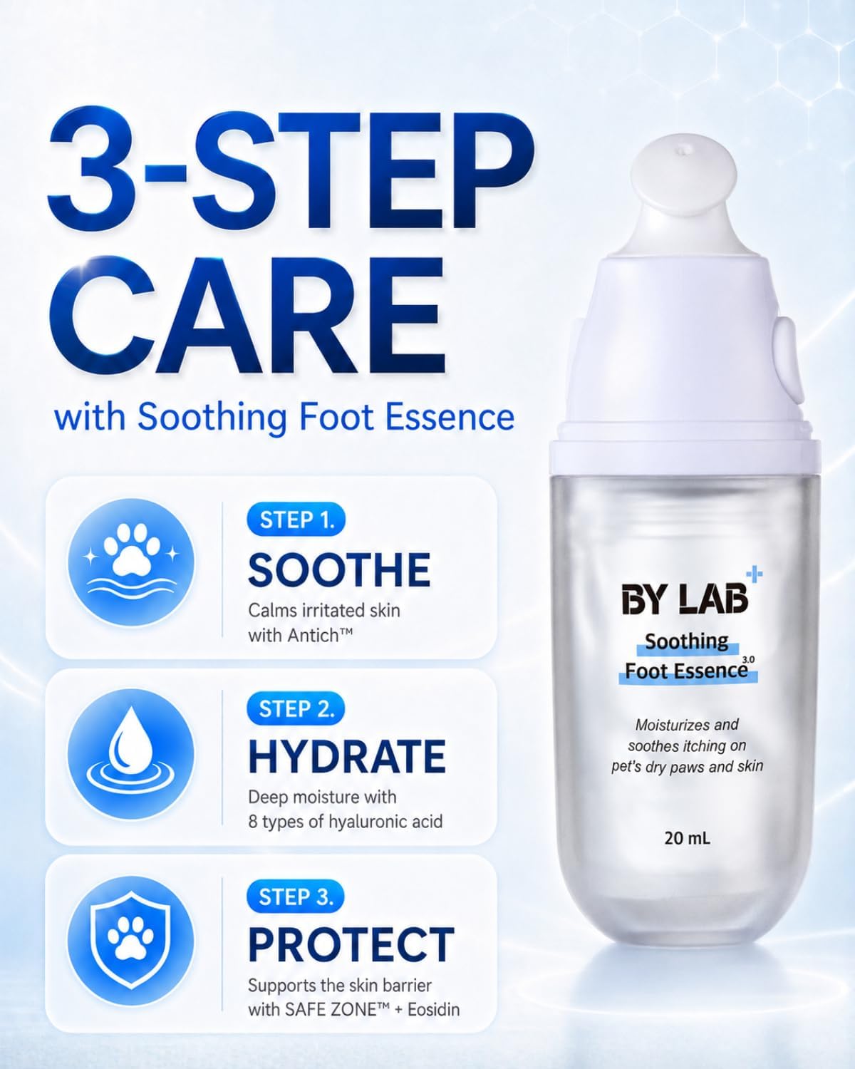 Soothing Foot Essence for Dogs and Cats, Moisturizing and Relieving itching on Dry pet's paw and Skin | Paw Moisturizer