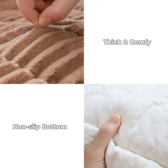 FUNNY FUZZY Pet Couch Covers for Sofa, Washable Dog Couch Cover Protector for Dogs, Flannel Couch Covers for Dogs Pet Friendly Pets Mat Bed (Brown, 35.4"x82.7")