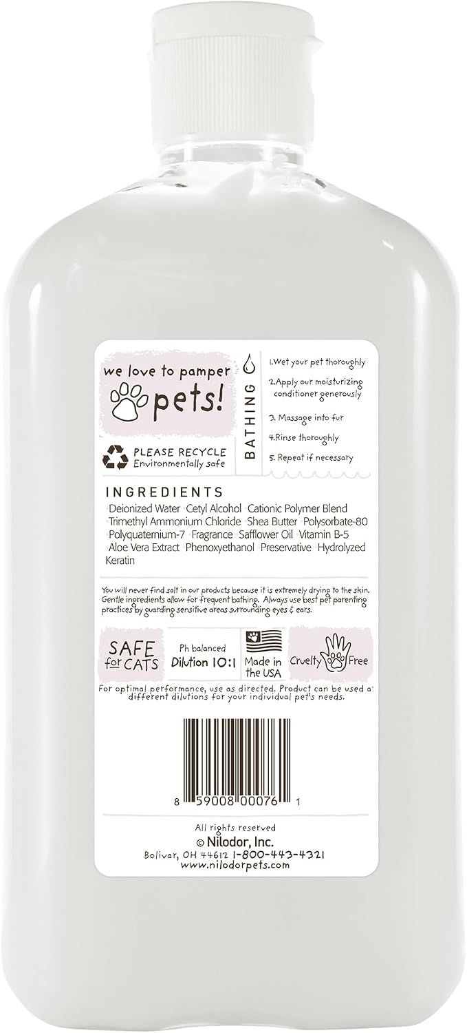 Bobbi Panter Nourishing Dog Conditioner Safflower Oil, Keratin, Shea Butter & Aloe Vera – Detangling Natural Formula for Soft, Smooth & Manageable Coat, 10:1 Concentrate, Made in USA, 14 oz