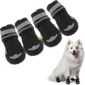 Dog Shoes for Dogs Paw Protectors Dog Boot for Outdoor with Anti-Slip Sole, Dog Booties for Medium to Large Dogs 4Pcs, with Rugged Sole for Beach and Snow (Size 7)