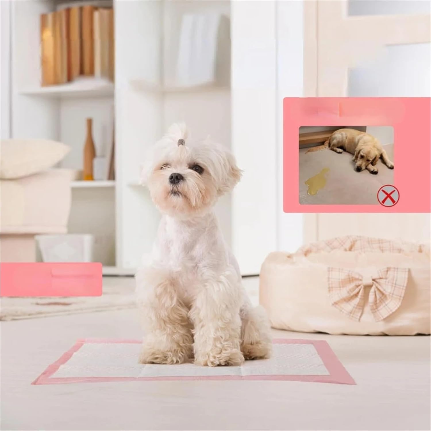 Dog Pee Pads Triple Thickness Super Absorbent Leak-Proof Odor Control | Upgrade triple-layer design for max absorbency, leak-proof, quick-dry, and odor control for dogs, cats, rabbits(10PCS)