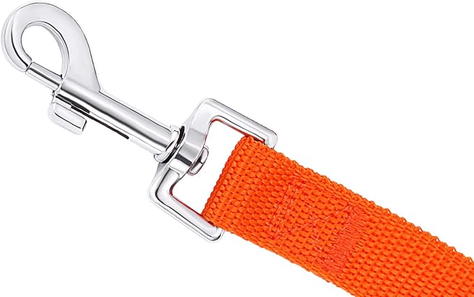 AmaGood Dog/Puppy Obedience Recall Training Agility Lead-15 ft 20 ft 30 ft 50 ft Long Leash-for Dog Training,Tie Out,Play,Safety,Camping (20 feet, Orange)