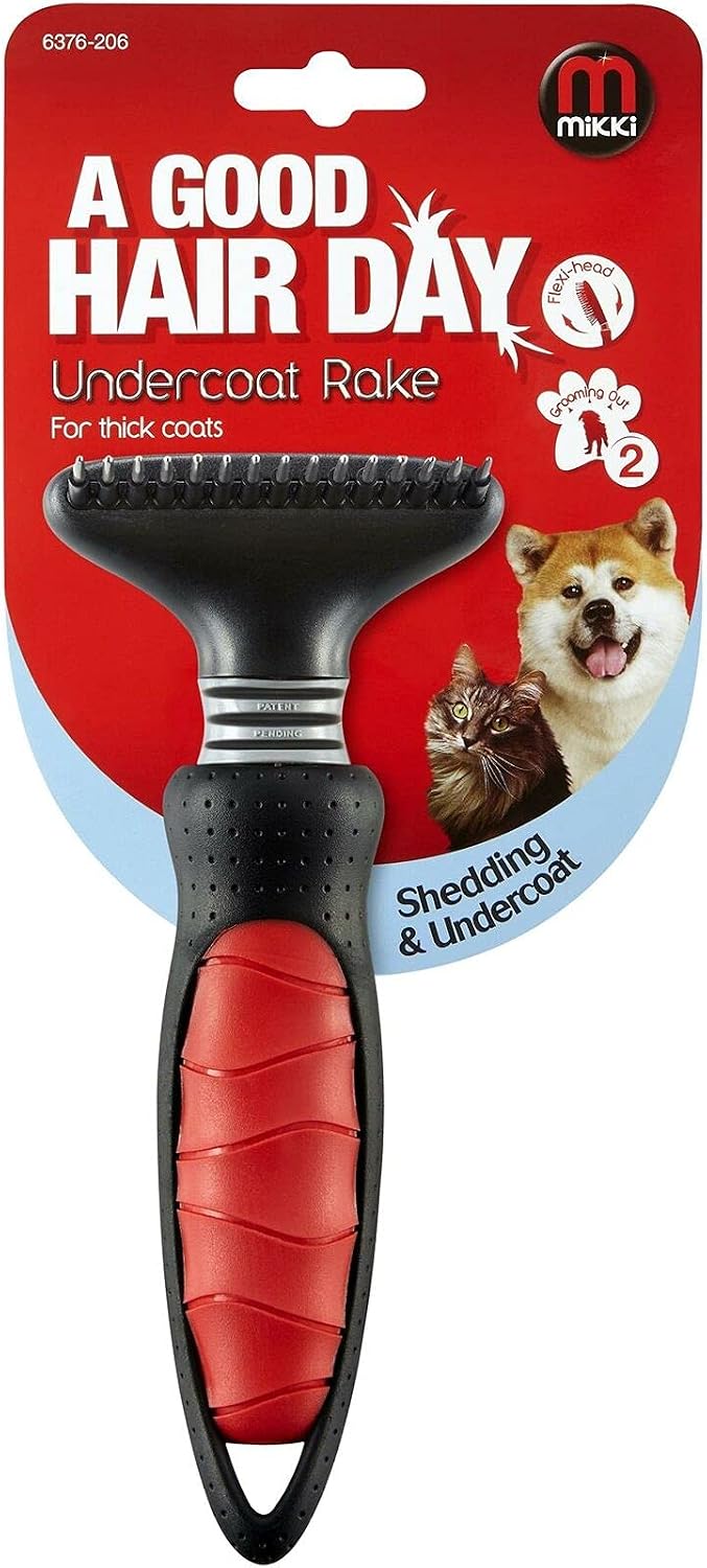 Mikki Undercoat Rake For Pets (One Size) (Black/Red)