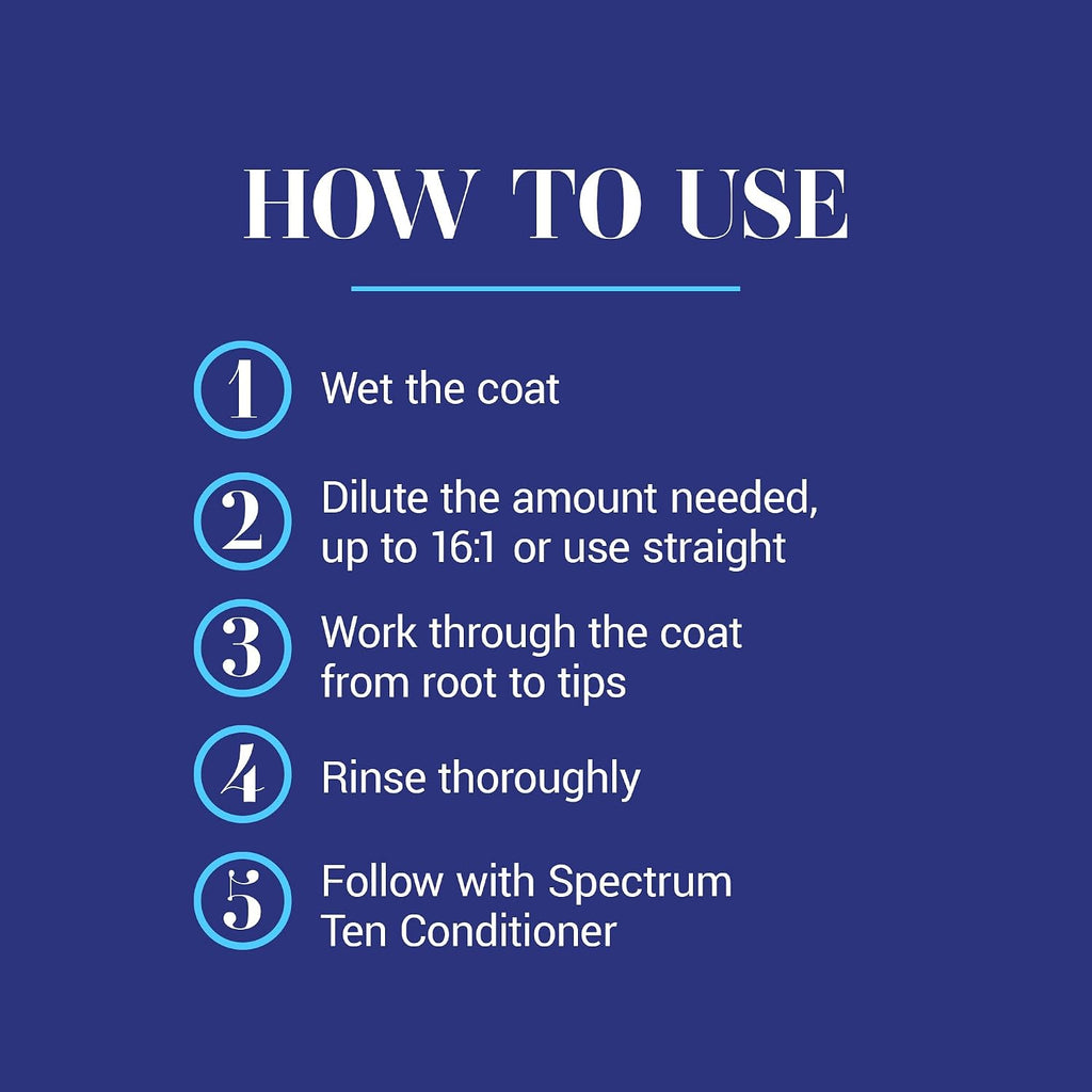 Chris Christensen Spectrum Ten Dog Shampoo, Groom Like a Professional, Gentle Cleansing, Gorgeous Shine, Made in USA, 473ml