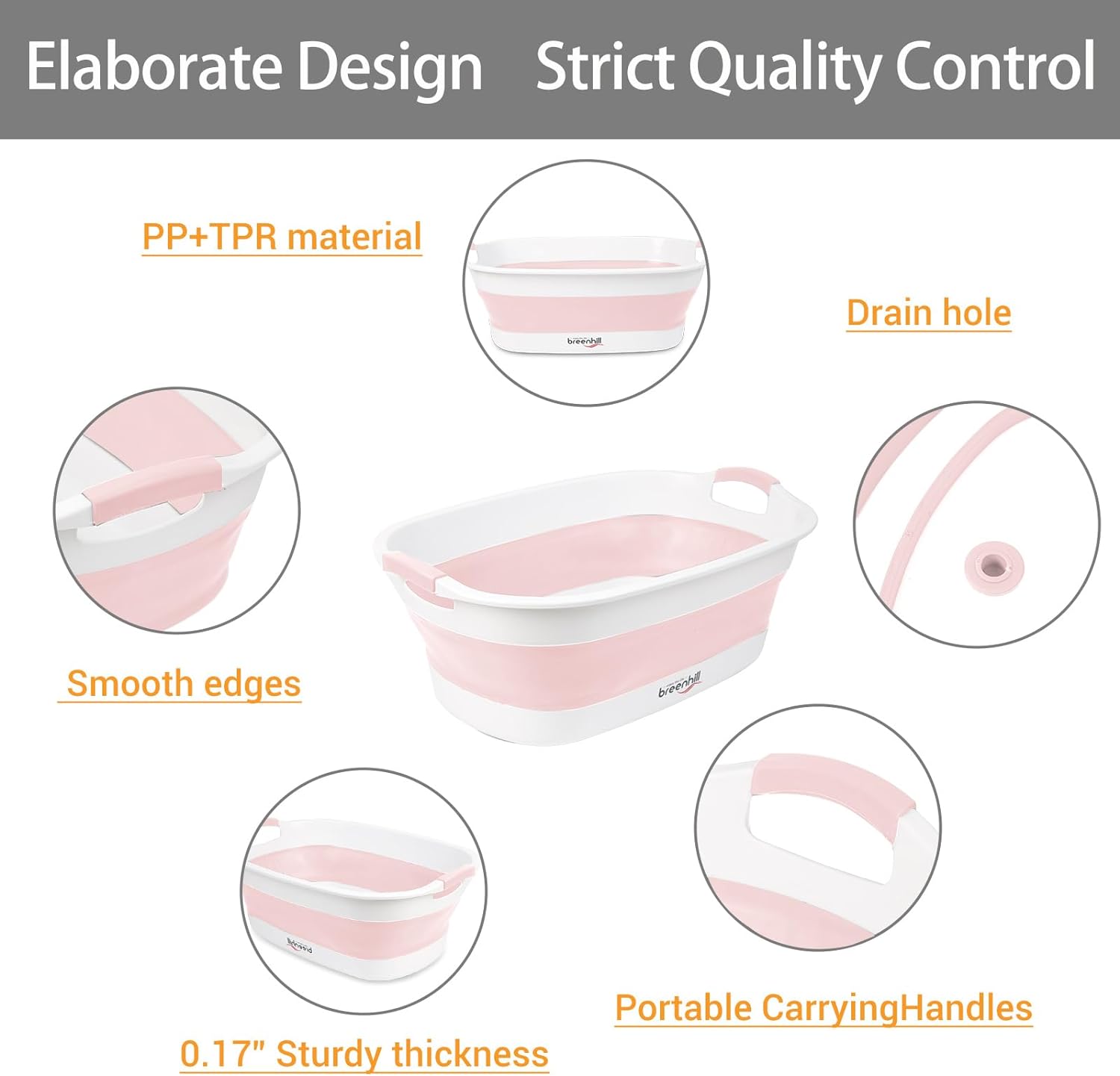 Collapsible Dog Bath Tub, Portable Puppy Bathtub with Drain Plug, Pink | Collapsible and Portable, Easy Water Drainage, For Small Dogs, Puppies and Cats; Indoor and Outdoor Use, Space-Saving Storage