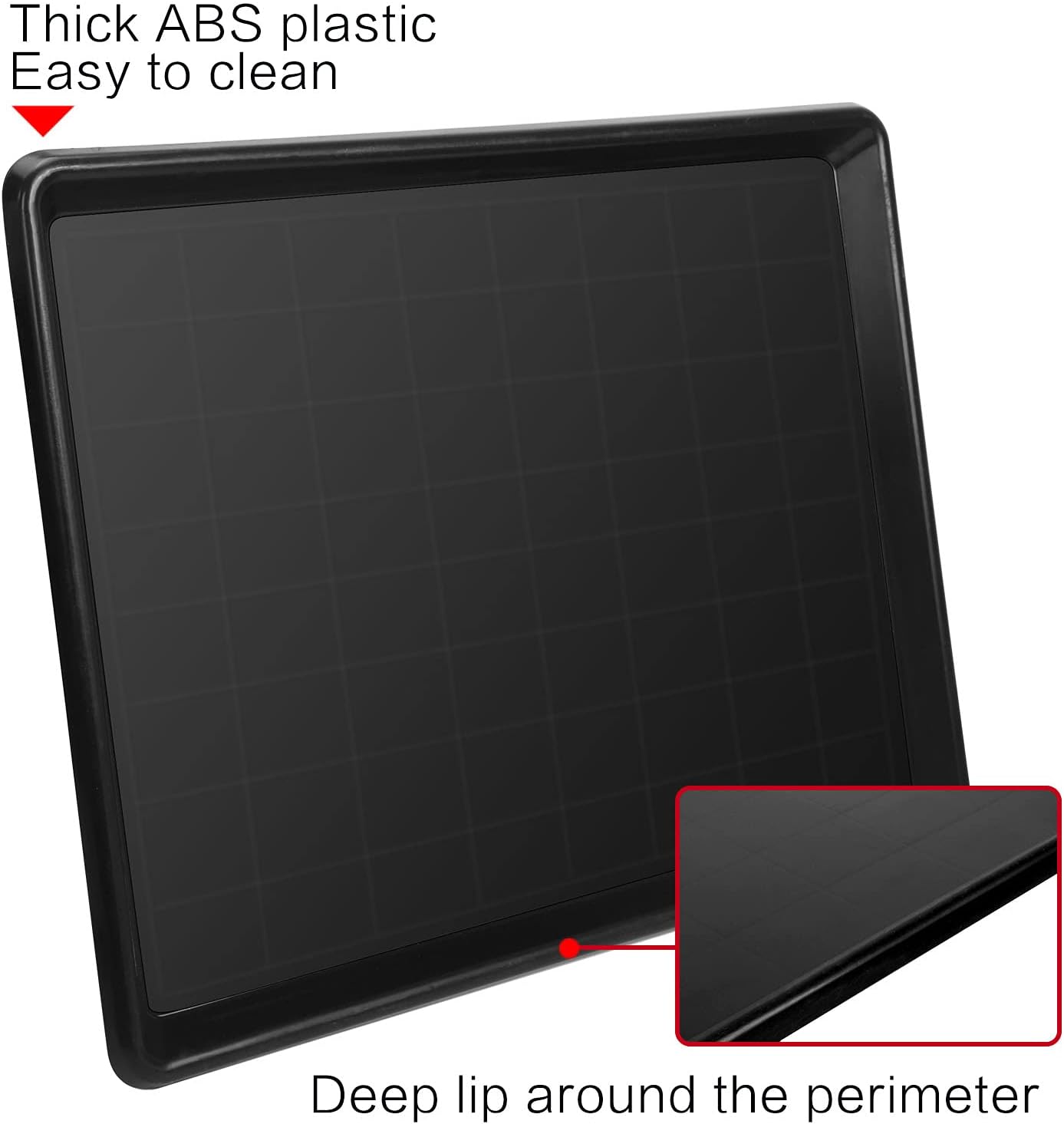 2 Piece 32inch Replacement Pan for Dog Crate - Plastic Bottom Pan, Multi-Purpose Boot Mat, Indoor/Outdoor Waterproof Shoe Tray, Floor Protection, Dog and Cat Food Bowls