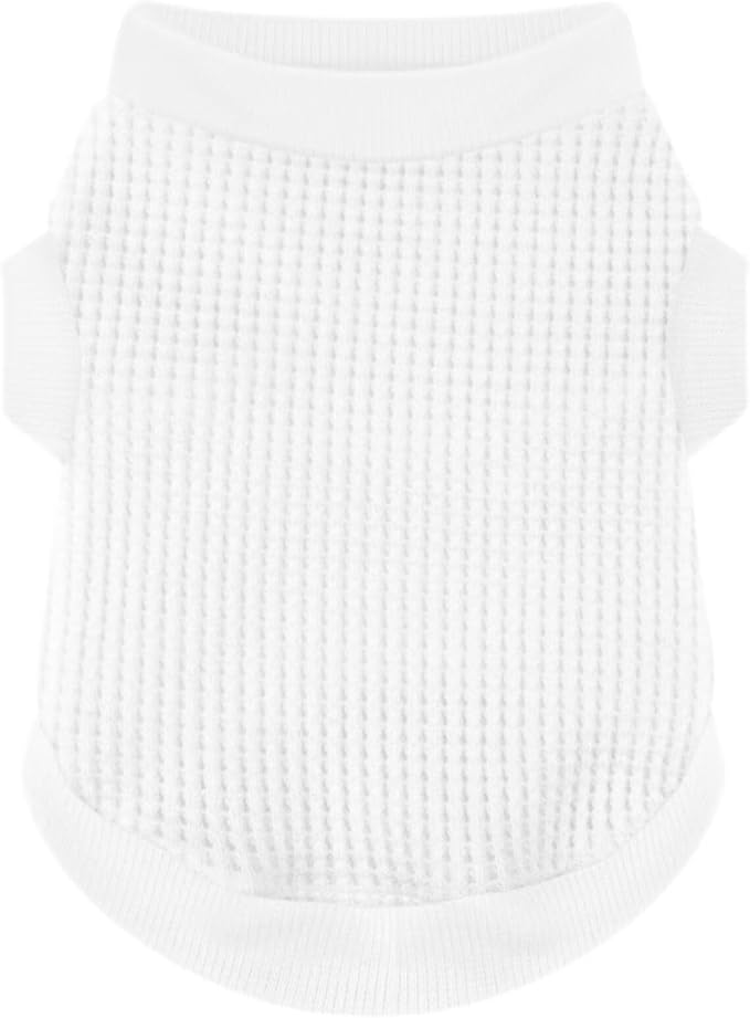Cozy and Functional Dog Shirts for Small Puppies: Stretchable White Attire with Easy-On Design, Ideal for Chihuahuas and Yorkies - Enhance Comfort and Playfulness on Chill Days Medium