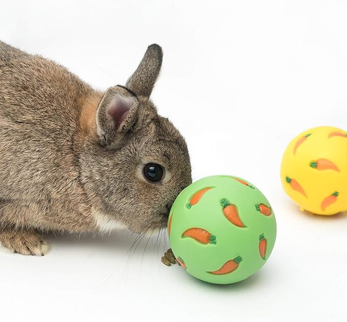 Niteangel Treat Ball, Snack Ball for Guinea Pigs, Rabbits, Hedgehogs and Other Small Pets (Small, Blue)