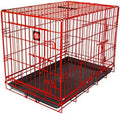 JAMES & STEEL My Pet Dog Crate, Red, 24-Inch