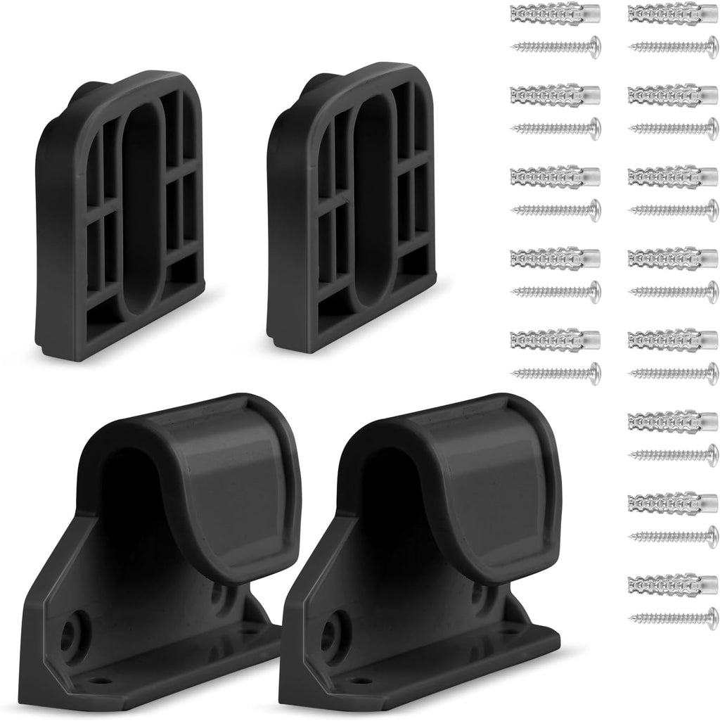 Retractable or Extensions Baby Gate Replacement Parts, 55" W x 33" H,Black | Replacement Parts for Retractable Baby Gates Measuring 55" W x 33" H. Including 2 x Latches + 2 x Brackets + 1 Set of Screws