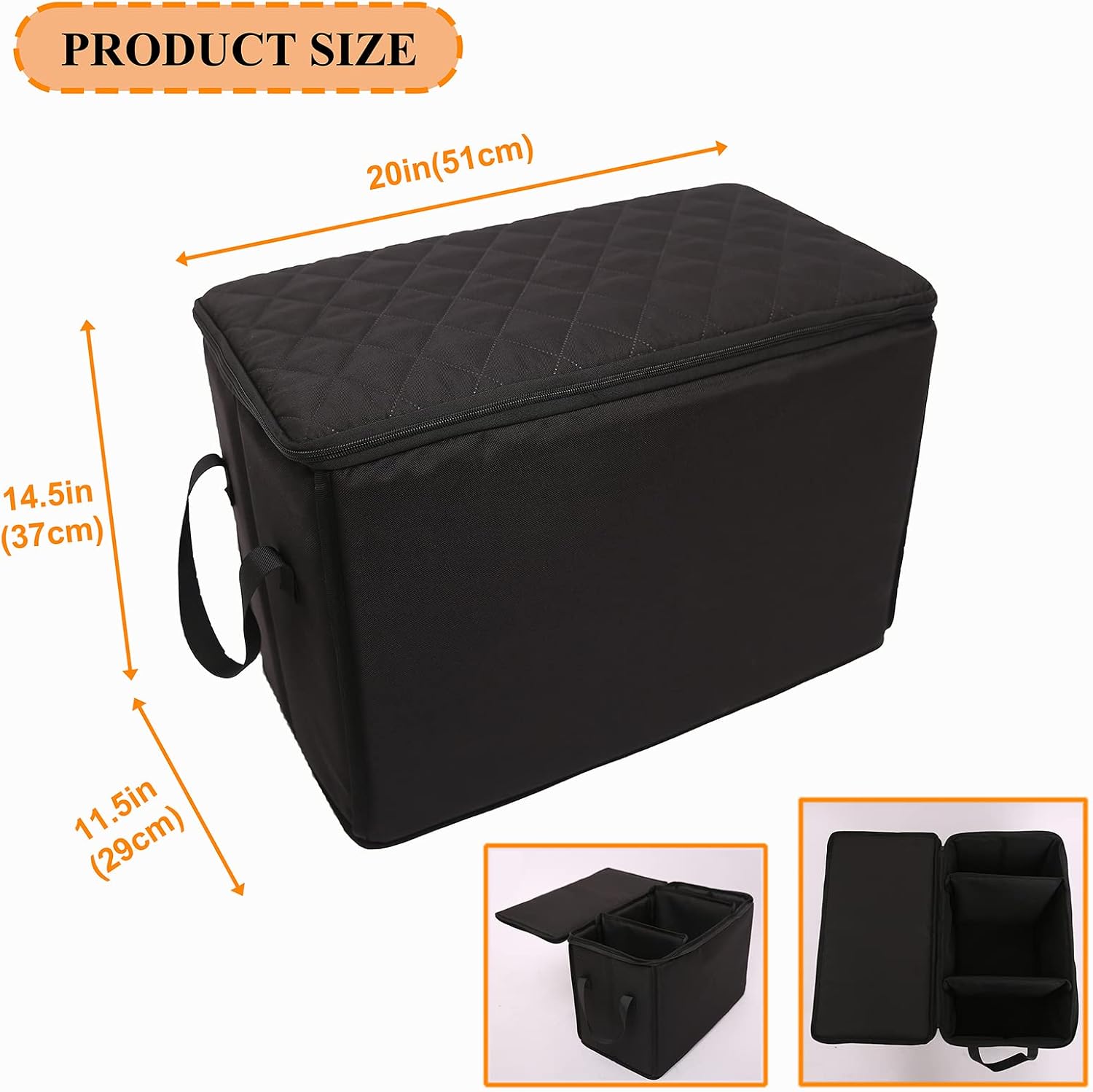 Dog Car Seat Extender with Storage, Front & Back Seat Extender for Dogs, Car Gap Seat Filler, Suitable for Dogs up to 200lbs (Medium Size: 20"x11.5"x14.5")