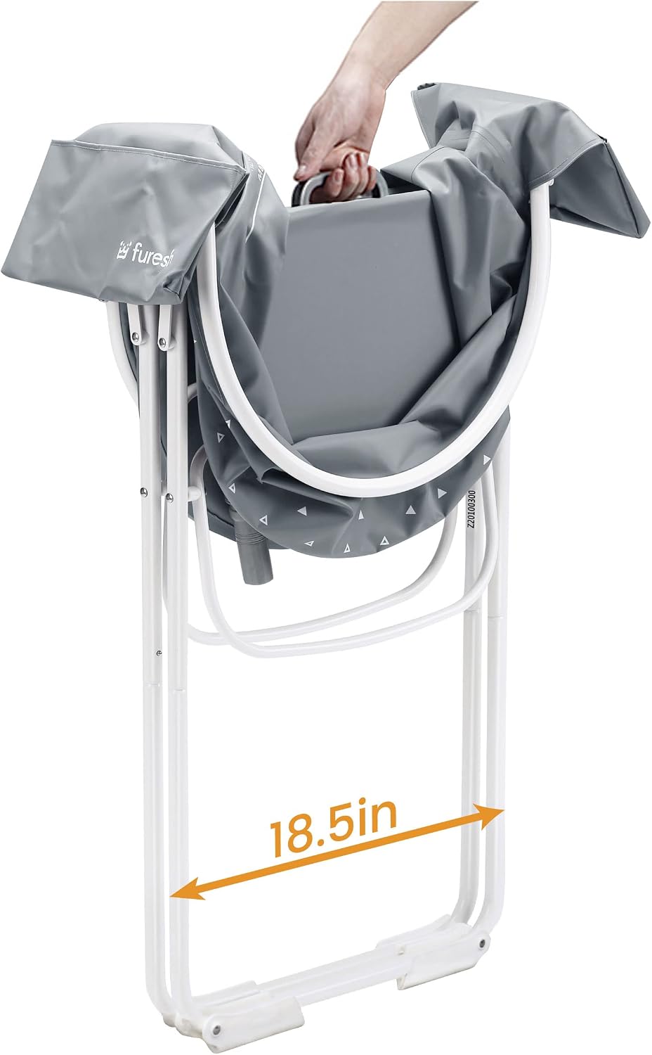 Portable Foldable Dog Bathtub for Small & Medium Dogs (Gray) | Lightweight aluminum frame with elevated design for comfortable bathing and easy storage.