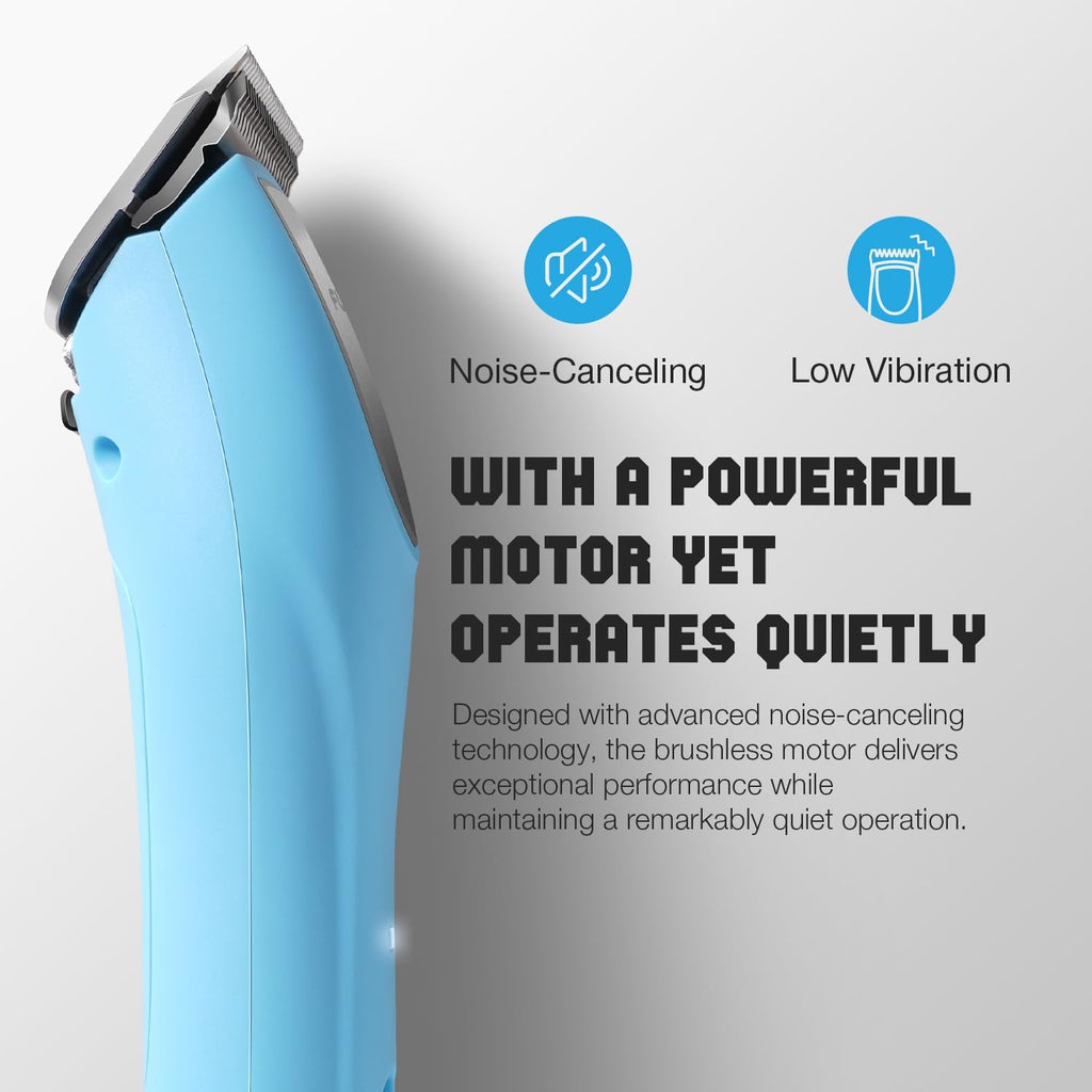 Professional Dog Clippers for Grooming - 2 Speed Detachable Blade Pet Grooming Kit for Thick Curly Matted Coats - Low Noise Heavy Duty Cordless Hair Trimmer for Animal