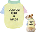 Custom Dog Shirt,Personalized Pet Apparel with Name Text Photo Image,Lightweight Breathable Puppy Kitten Cotton Vest for Small Medium Large Dogs Cats,Puppy Gift (Dopamine Yellow, Medium)