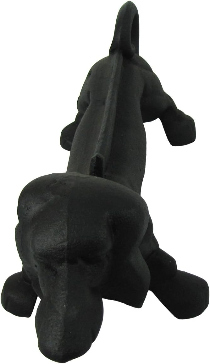 Antique Cast Iron Black Metal Dachshund Boot or Shoe Scraper