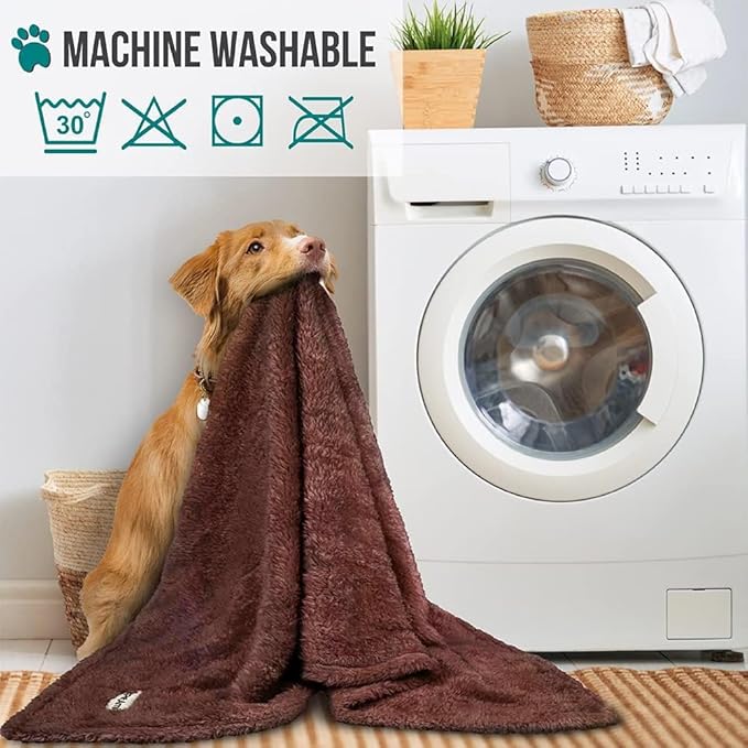 PetAmi Dog Blanket for Small Dogs Brown, Fluffy Soft Puppy Blanket, Sherpa Fleece Cat Blanket for Kitten Doggie, Calming Pet Blanket Throw for Couch Sofa Bed Washable, Small 24x32