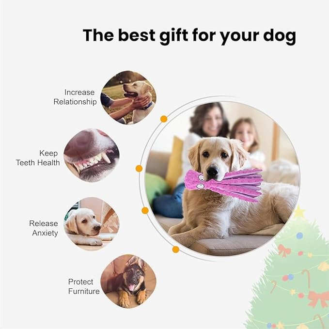 2025 New Upgrade Interactive Chew Pet Toy No Stuffing Bite-Resistant Squeaky Perfect for Puppies, Small and Medium Dogs (1pc Pink)