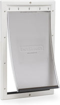 PetSafe Plastic Pet Door - Easy Install for Wood, PVC Metal & Paneled Doors - Rust-Free Plastic Frame - Flap Dimensions 10 1/4" W x 16 1/4" H - for Large Dogs Weighing Up to 100 lb