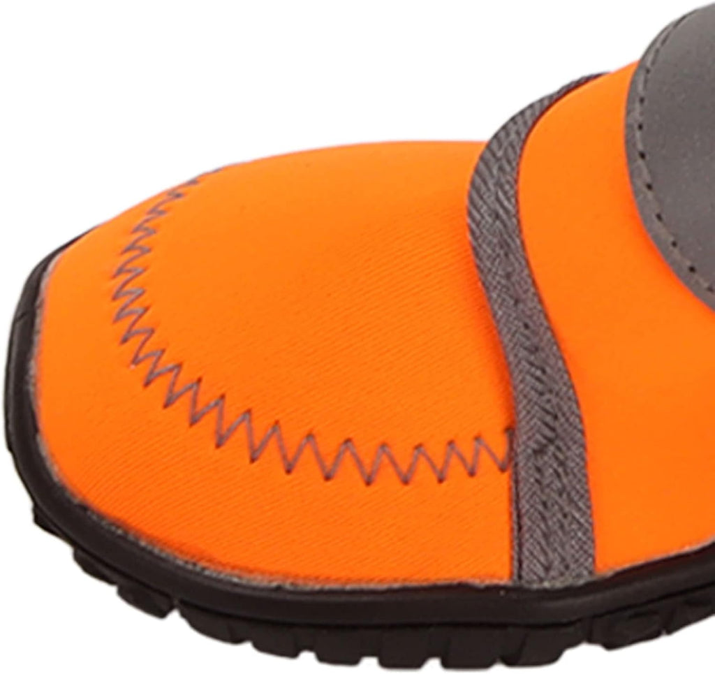 4Pcs Dog Shoes, Soft Rubber Pet Dog Protector Puppy Booties with Reflective Straps for Outdoor Activities (M)