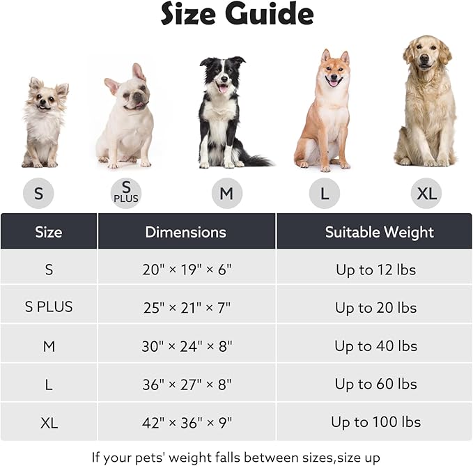 JOEJOY Dog Bed Medium Size Dog, Washable Orthopedic Premium Soft Corduroy Fleece Pet Bed with Removable Zipper Cover, Cute Calming Puppy Bed with Non Skid Bottom